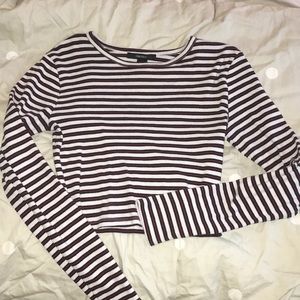 Striped Cropped Long Sleeve